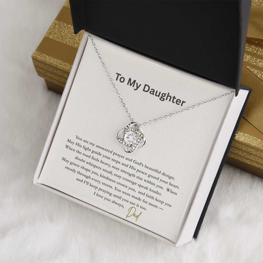 To My Daughter – From Dad | Prayer of Strength and Grace Necklace