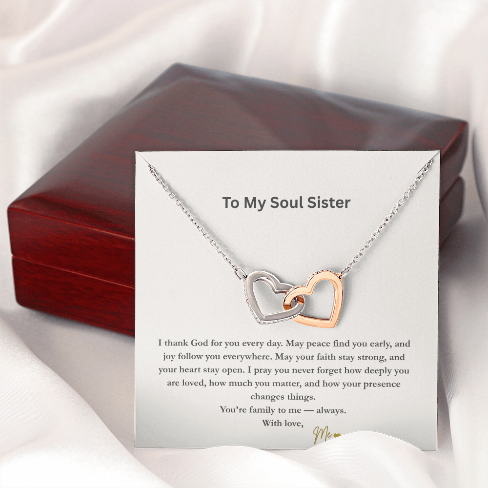 To My Soul Sister | Prayer of Friendship and Faith Necklace