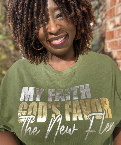 My Faith | God's Favor | The New Flex - Short Sleeve Foil T-shirt