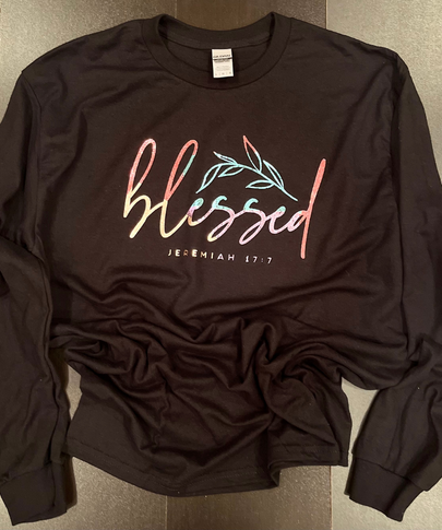 Blessed Long Sleeve Foil T-shirt