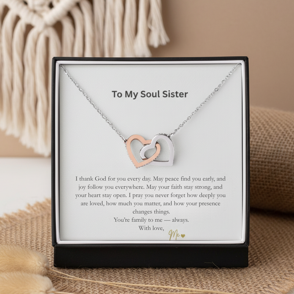 To My Soul Sister | Prayer of Friendship and Faith Necklace