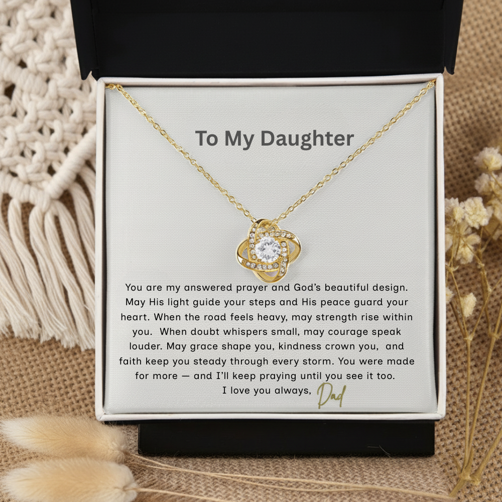 To My Daughter – From Dad | Prayer of Strength and Grace Necklace