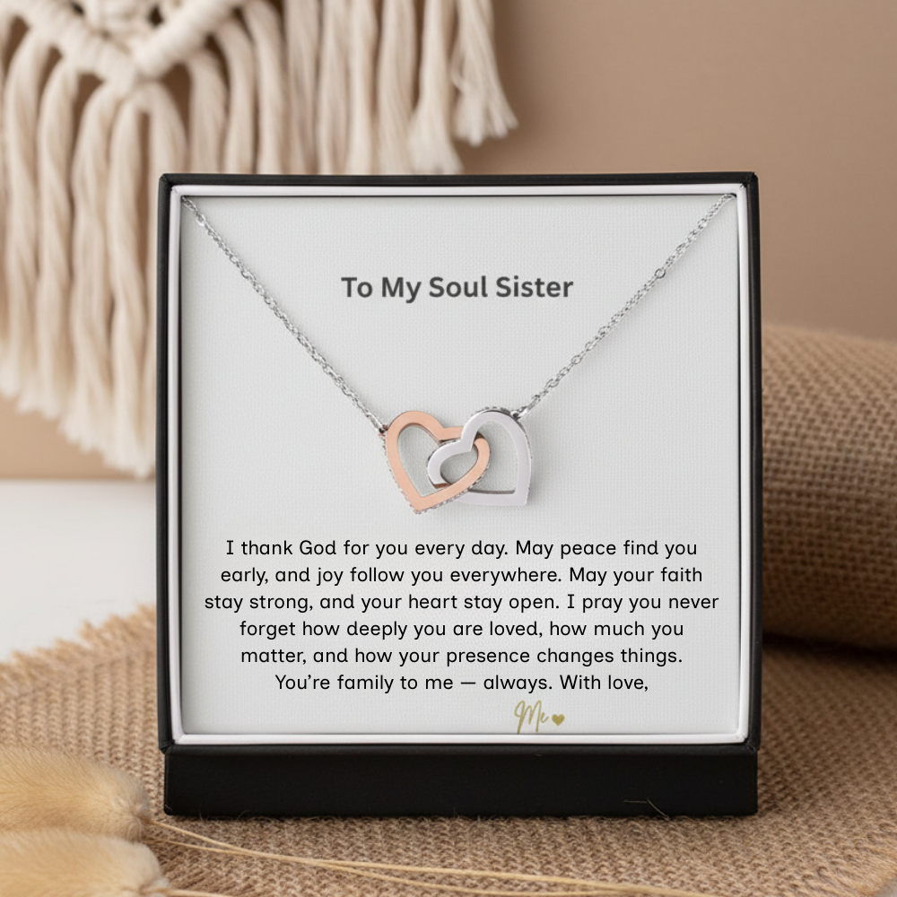 To My Soul Sister | Prayer of Friendship and Faith Necklace