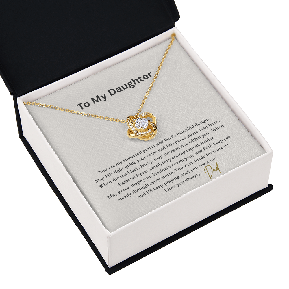 To My Daughter – From Dad | Prayer of Strength and Grace Necklace