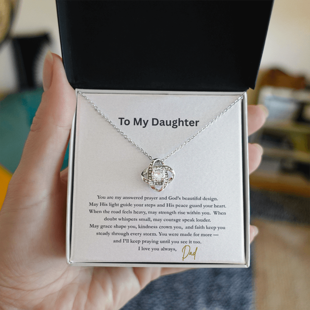 To My Daughter – From Dad | Prayer of Strength and Grace Necklace