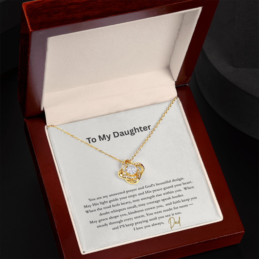 To My Daughter – From Dad | Prayer of Strength and Grace Necklace