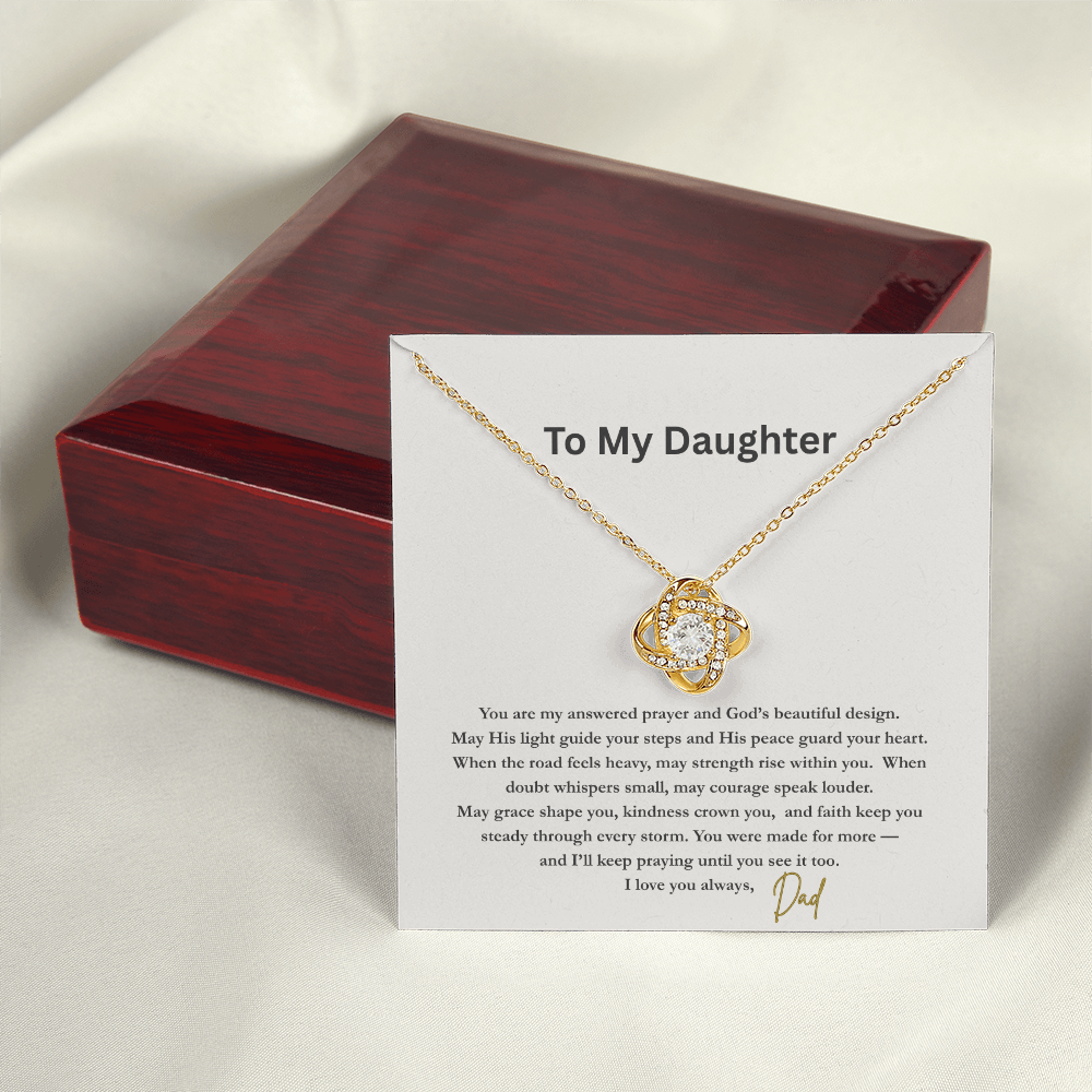 To My Daughter – From Dad | Prayer of Strength and Grace Necklace