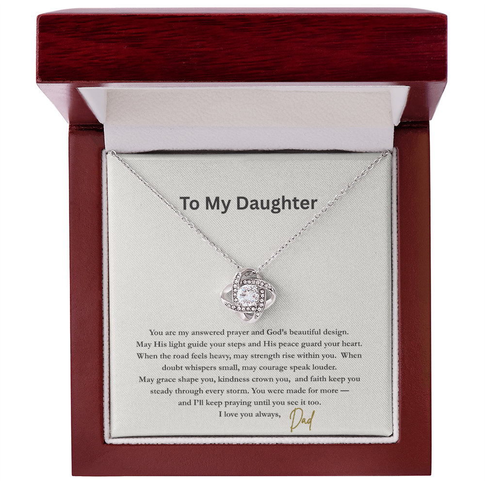 To My Daughter – From Dad | Prayer of Strength and Grace Necklace