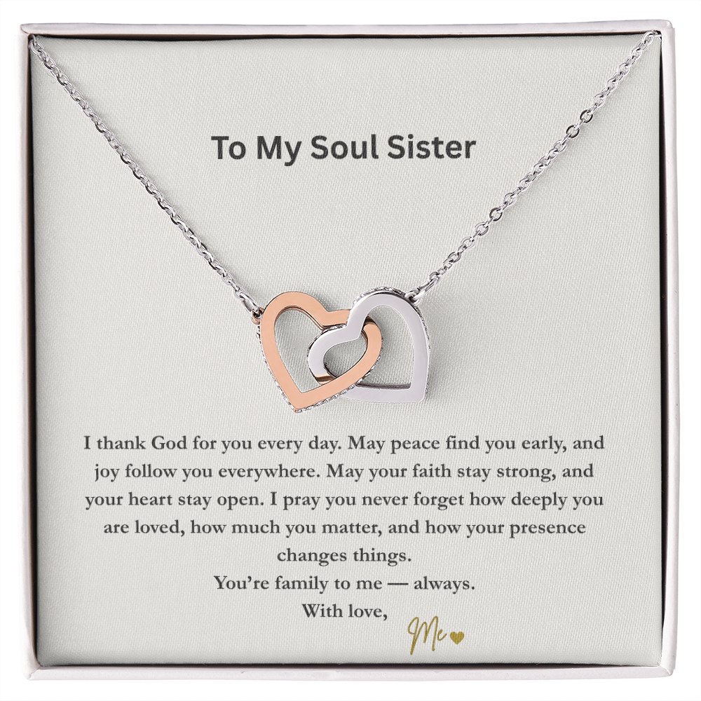 To My Soul Sister | Prayer of Friendship and Faith Necklace