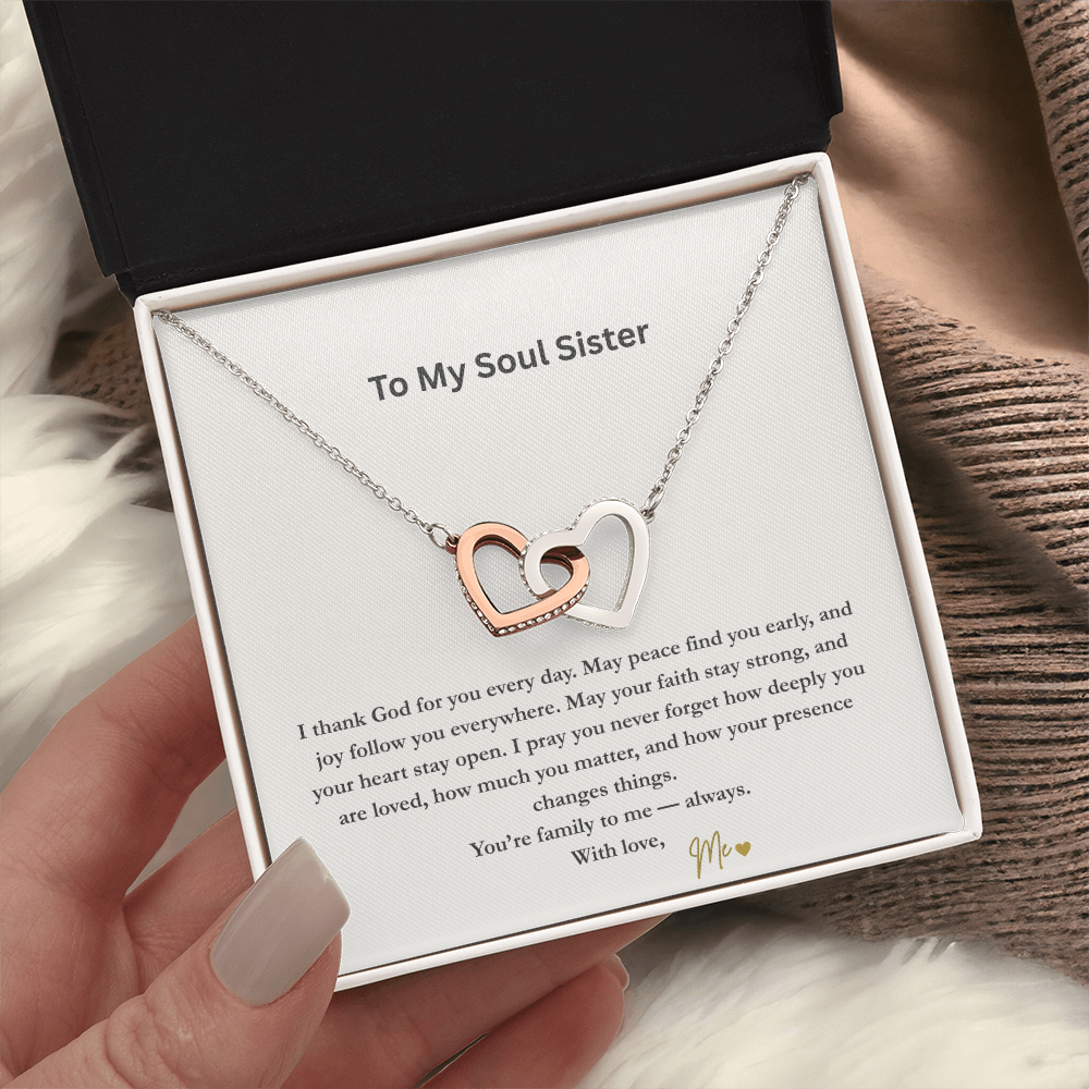 To My Soul Sister | Prayer of Friendship and Faith Necklace