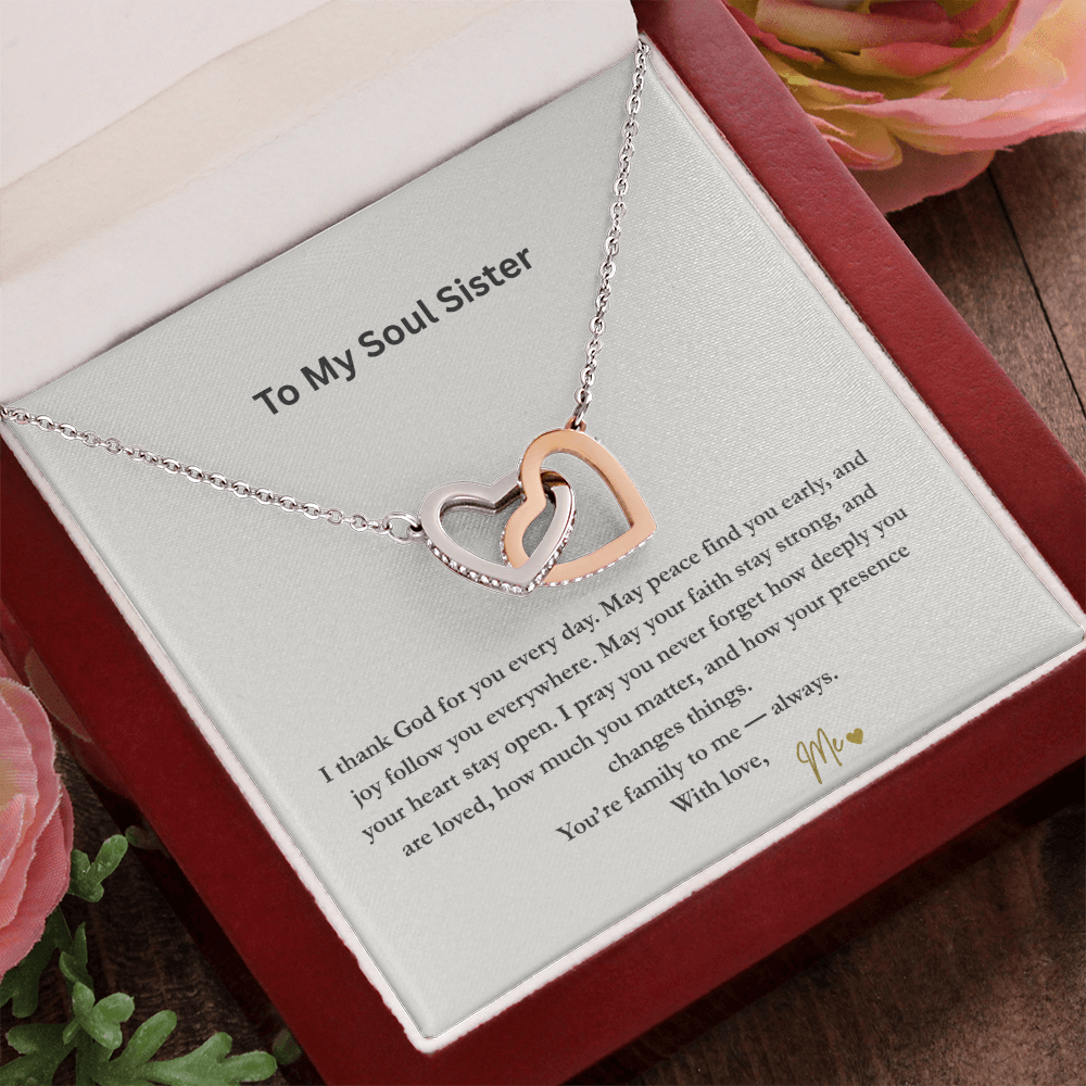 To My Soul Sister | Prayer of Friendship and Faith Necklace