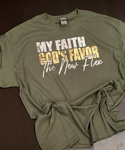 My Faith | God's Favor | The New Flex - Short Sleeve Foil T-shirt